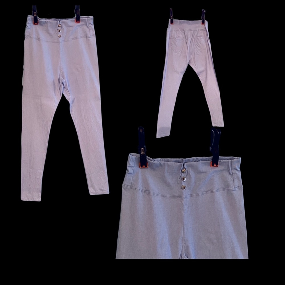 Umgee Light Blue Stretch Leggings L